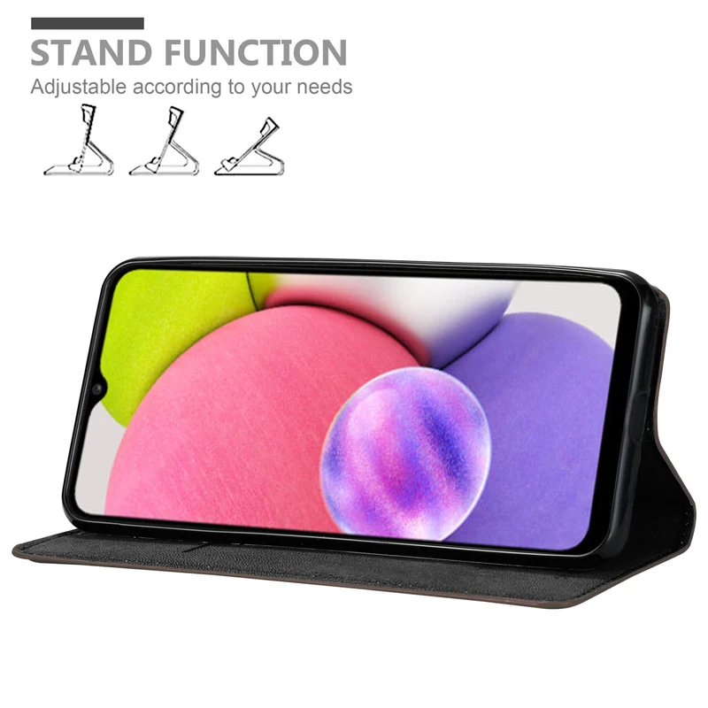 Cadorabo Hülle kompatibel mit Samsung Galaxy A03s Schutzhülle mit Magnetverschluss, Standfunktion und Kartenfach
