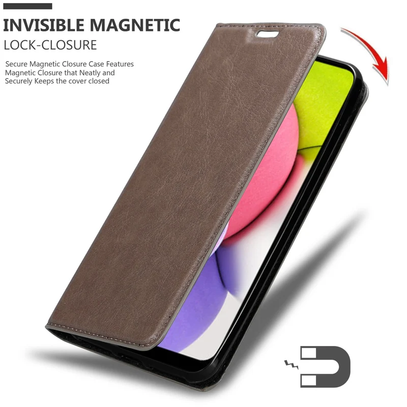 Cadorabo Hülle kompatibel mit Samsung Galaxy A03s Schutzhülle mit Magnetverschluss, Standfunktion und Kartenfach