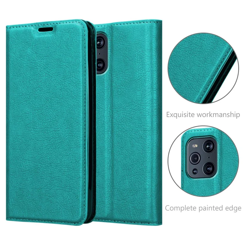 Cadorabo Hülle kompatibel mit Oppo FIND X3 PRO Schutzhülle mit Magnetverschluss, Standfunktion und Kartenfach
