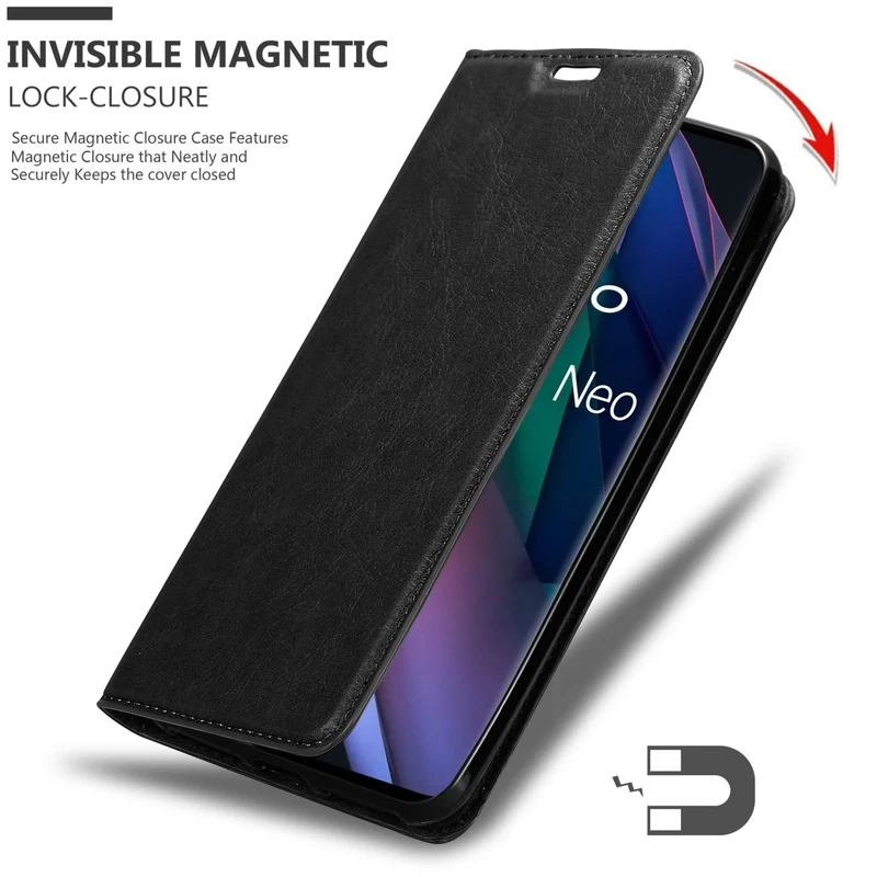 Cadorabo Hülle kompatibel mit Oppo FIND X3 NEO Schutzhülle mit Magnetverschluss, Standfunktion und Kartenfach