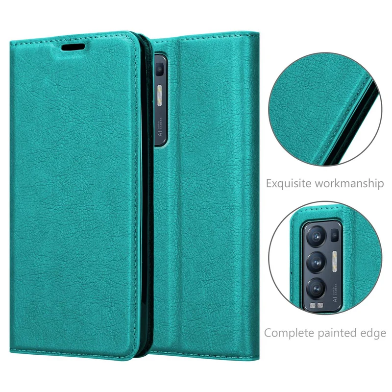 Cadorabo Hülle kompatibel mit Oppo FIND X3 NEO Schutzhülle mit Magnetverschluss, Standfunktion und Kartenfach