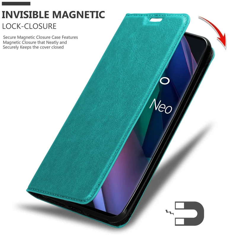 Cadorabo Hülle kompatibel mit Oppo FIND X3 NEO Schutzhülle mit Magnetverschluss, Standfunktion und Kartenfach