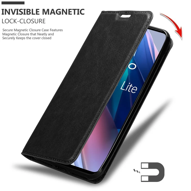 Cadorabo Hülle kompatibel mit Oppo FIND X3 LITE Schutzhülle mit Magnetverschluss, Standfunktion und Kartenfach