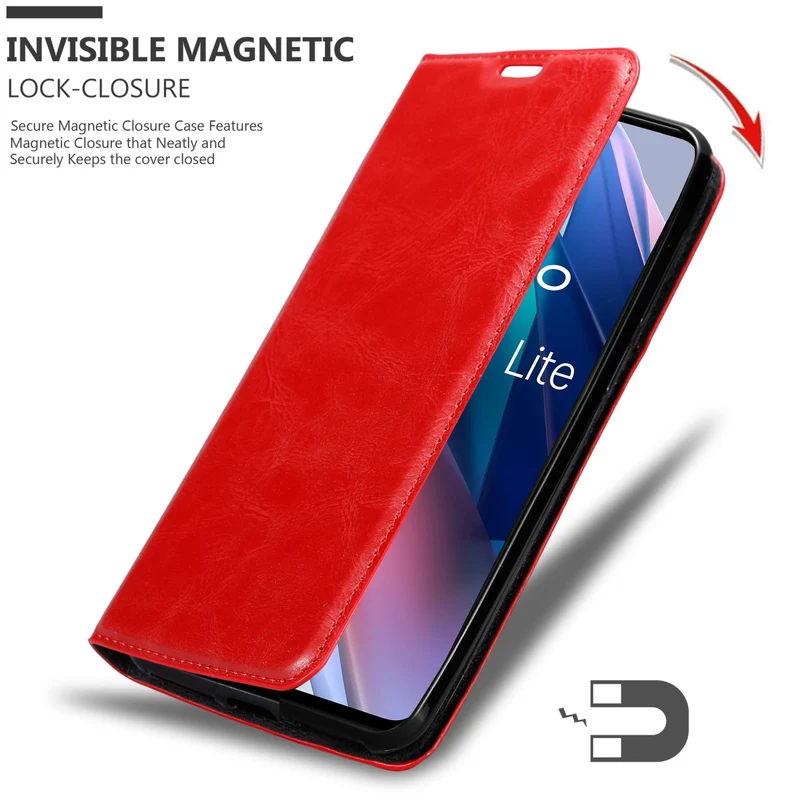 Cadorabo Hülle kompatibel mit Oppo FIND X3 LITE Schutzhülle mit Magnetverschluss, Standfunktion und Kartenfach