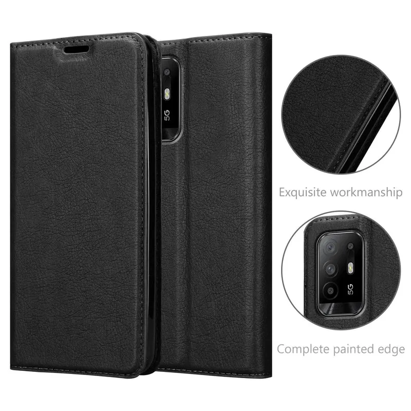 Cadorabo Hülle kompatibel mit Oppo A94 5G Schutzhülle mit Magnetverschluss, Standfunktion und Kartenfach