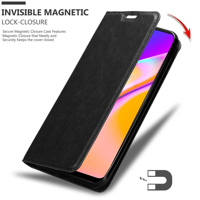 Cadorabo Hülle kompatibel mit Oppo A94 5G Schutzhülle mit Magnetverschluss, Standfunktion und Kartenfach