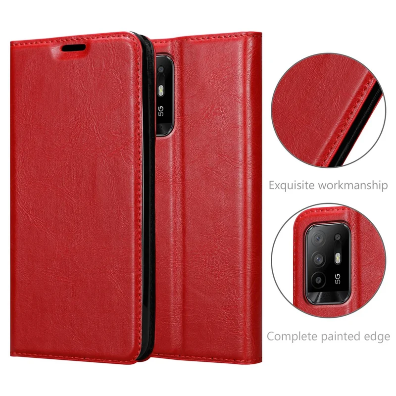 Cadorabo Hülle kompatibel mit Oppo A94 5G Schutzhülle mit Magnetverschluss, Standfunktion und Kartenfach