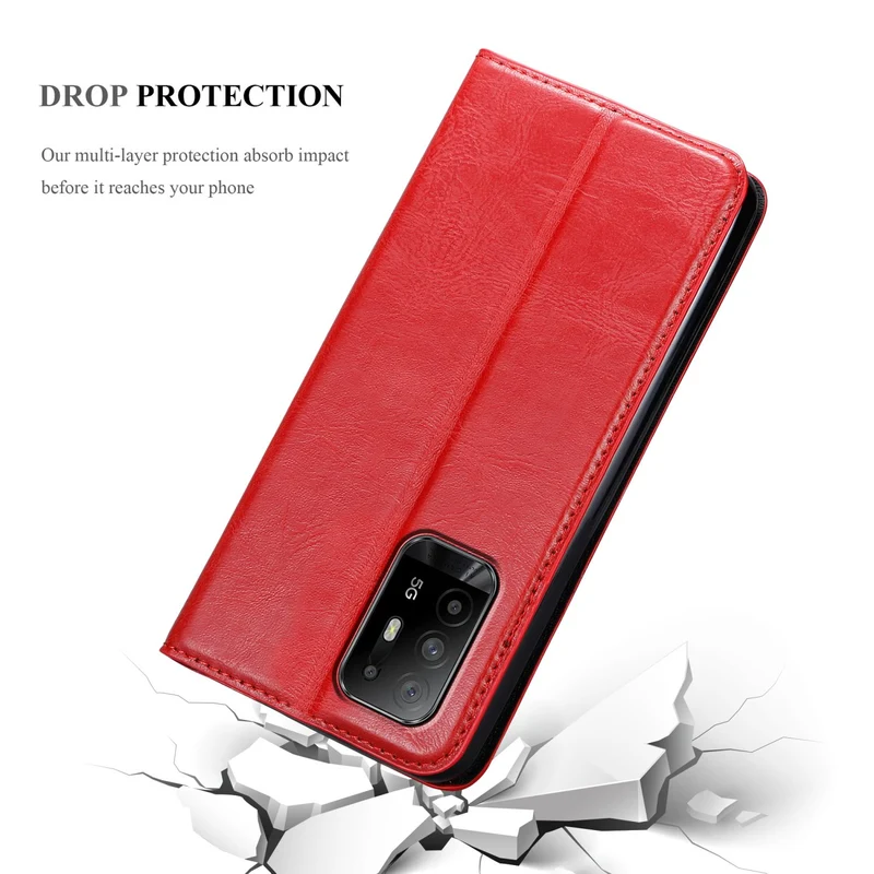 Cadorabo Hülle kompatibel mit Oppo A94 5G Schutzhülle mit Magnetverschluss, Standfunktion und Kartenfach