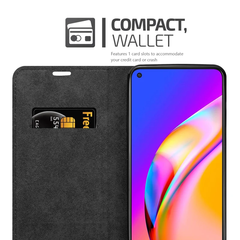 Cadorabo Hülle kompatibel mit Oppo A94 5G Schutzhülle mit Magnetverschluss, Standfunktion und Kartenfach
