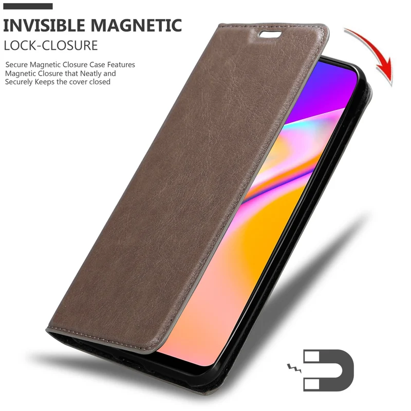 Cadorabo Hülle kompatibel mit Oppo A94 5G Schutzhülle mit Magnetverschluss, Standfunktion und Kartenfach