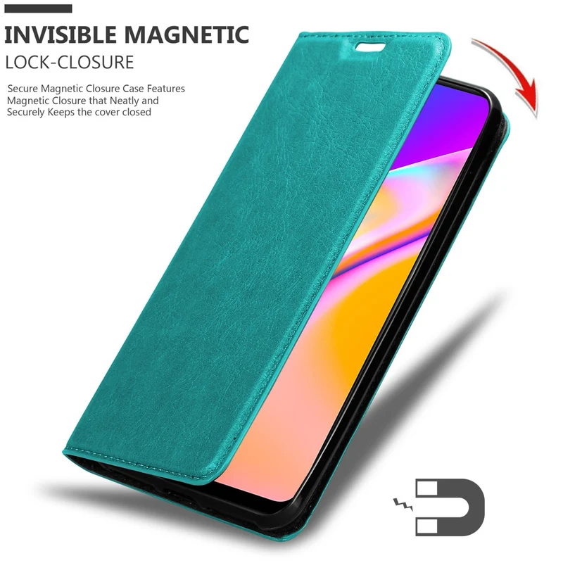 Cadorabo Hülle kompatibel mit Oppo A94 5G Schutzhülle mit Magnetverschluss, Standfunktion und Kartenfach