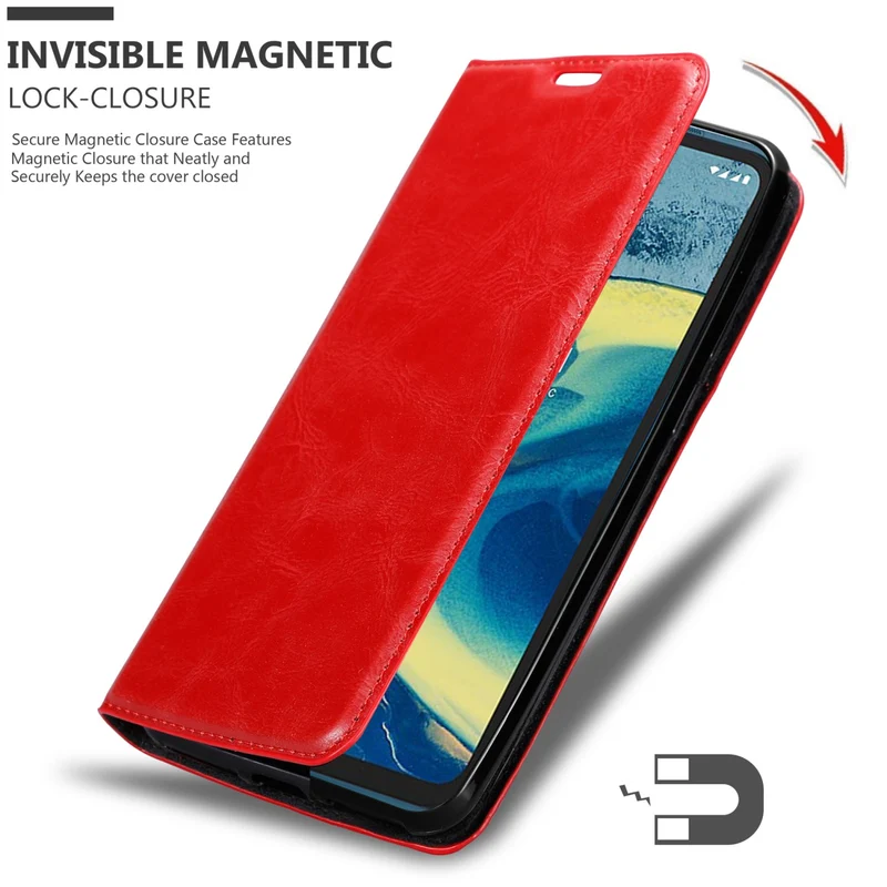Cadorabo Hülle kompatibel mit Nokia XR20 Schutzhülle mit Magnetverschluss, Standfunktion und Kartenfach