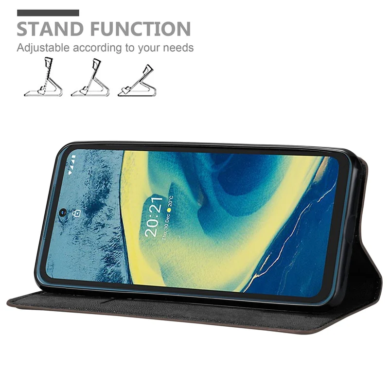 Cadorabo Hülle kompatibel mit Nokia XR20 Schutzhülle mit Magnetverschluss, Standfunktion und Kartenfach