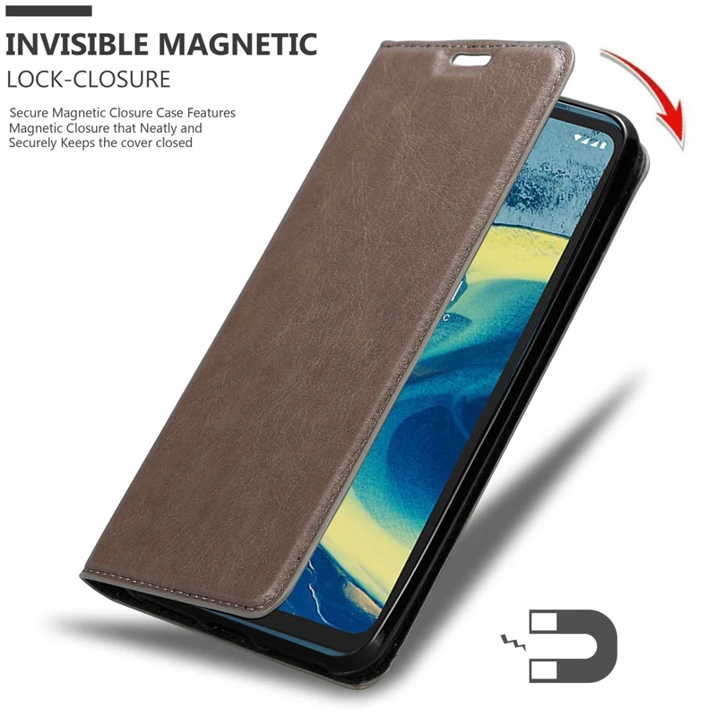 Cadorabo Hülle kompatibel mit Nokia XR20 Schutzhülle mit Magnetverschluss, Standfunktion und Kartenfach