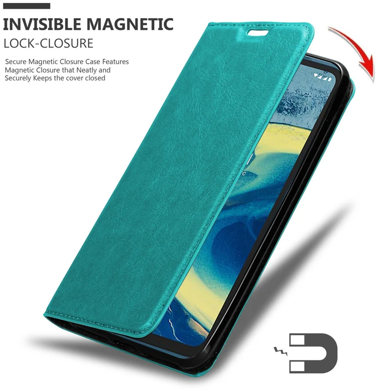 Cadorabo Hülle kompatibel mit Nokia XR20 Schutzhülle mit Magnetverschluss, Standfunktion und Kartenfach
