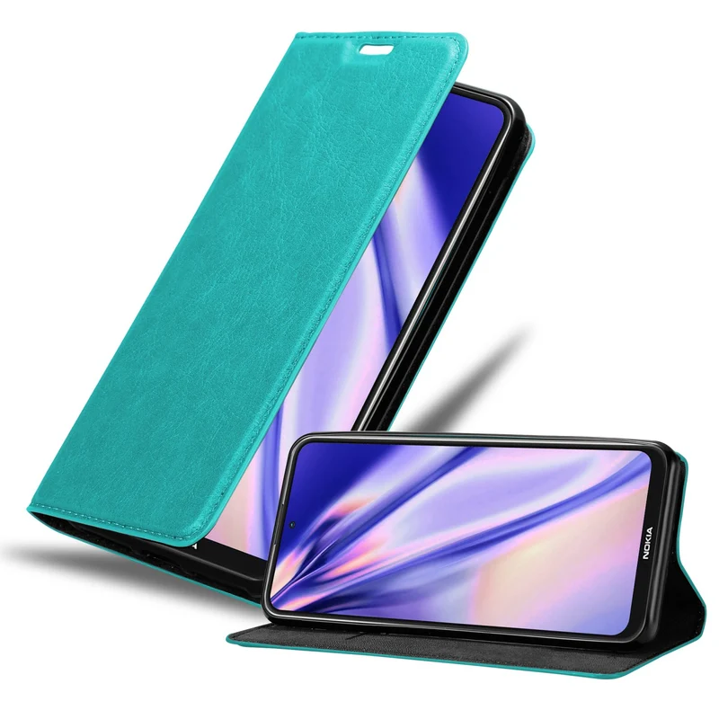 Cadorabo Hülle kompatibel mit Nokia X10 / X20 Schutzhülle mit Magnetverschluss, Standfunktion und Kartenfach