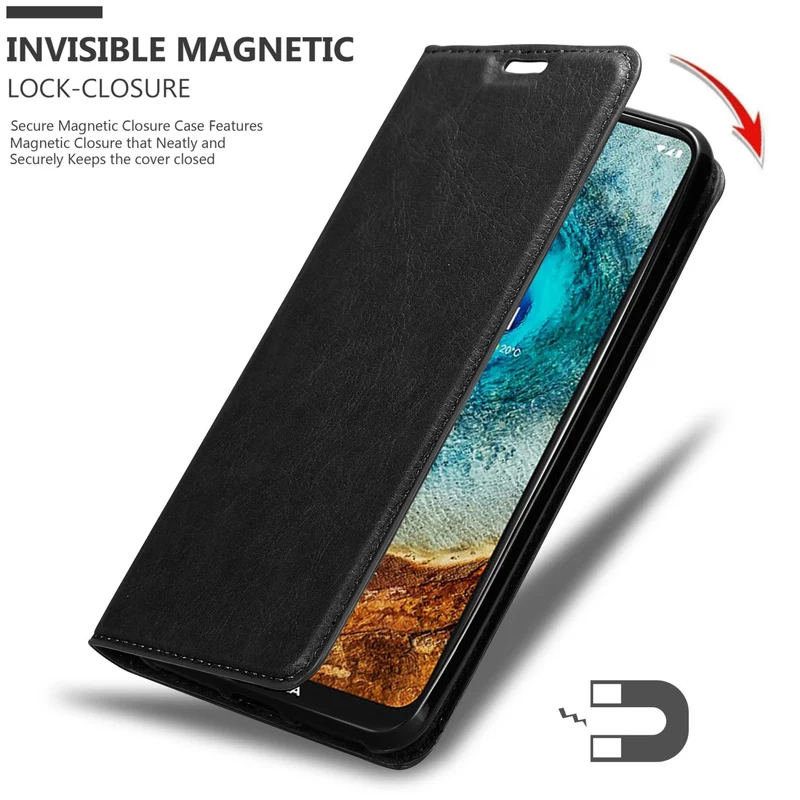 Cadorabo Hülle kompatibel mit Nokia X10 / X20 Schutzhülle mit Magnetverschluss, Standfunktion und Kartenfach