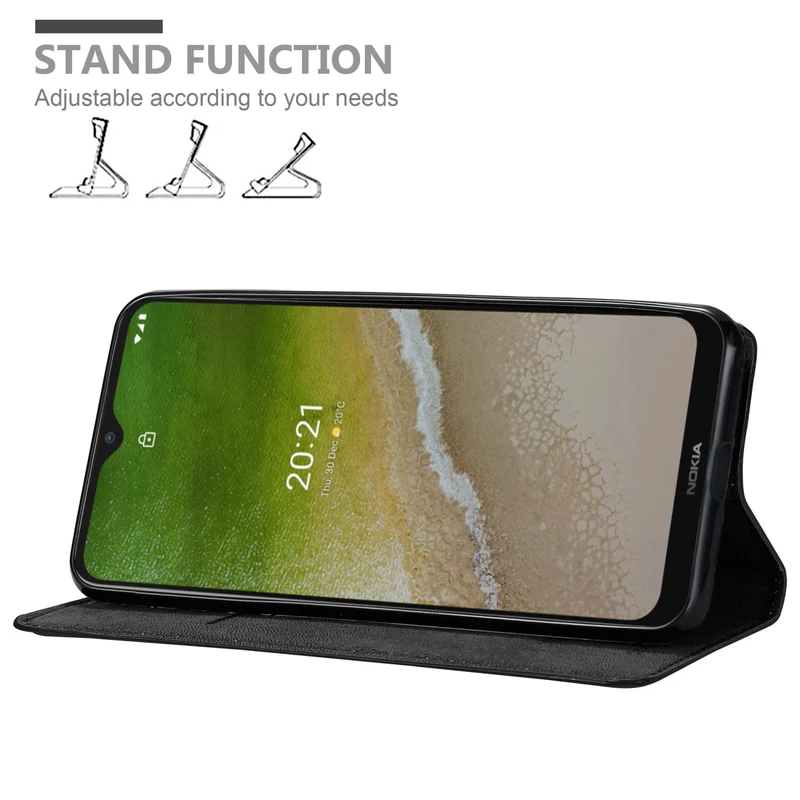 Cadorabo Hülle kompatibel mit Nokia G50 5G Schutzhülle mit Magnetverschluss, Standfunktion und Kartenfach