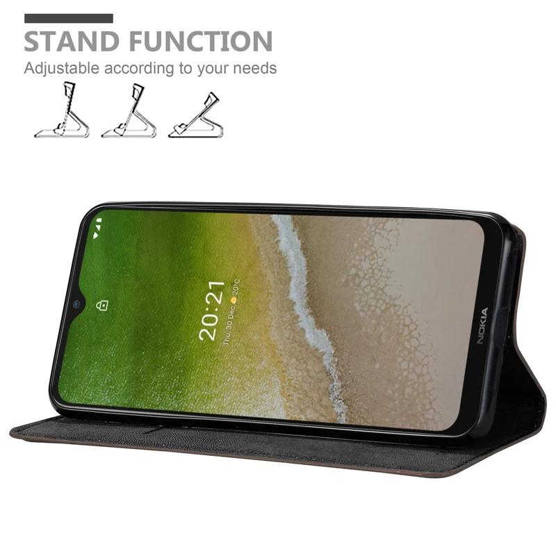 Cadorabo Hülle kompatibel mit Nokia G50 5G Schutzhülle mit Magnetverschluss, Standfunktion und Kartenfach