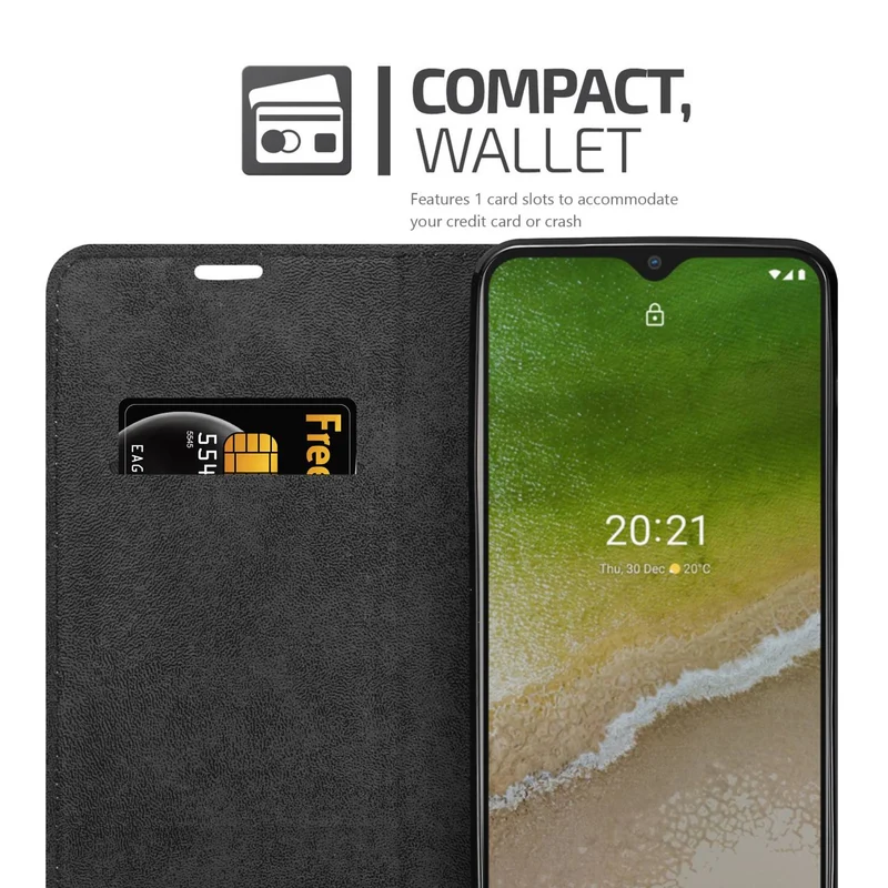 Cadorabo Hülle kompatibel mit Nokia G50 5G Schutzhülle mit Magnetverschluss, Standfunktion und Kartenfach