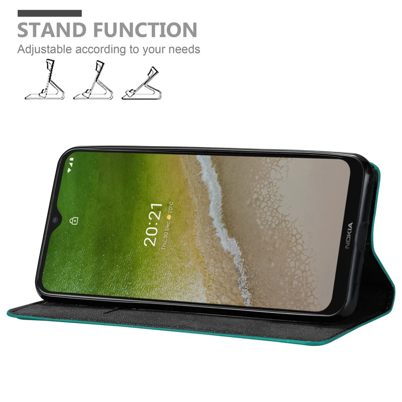 Cadorabo Hülle kompatibel mit Nokia G50 5G Schutzhülle mit Magnetverschluss, Standfunktion und Kartenfach