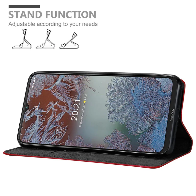 Cadorabo Hülle kompatibel mit Nokia G10 / G20 Schutzhülle mit Magnetverschluss, Standfunktion und Kartenfach