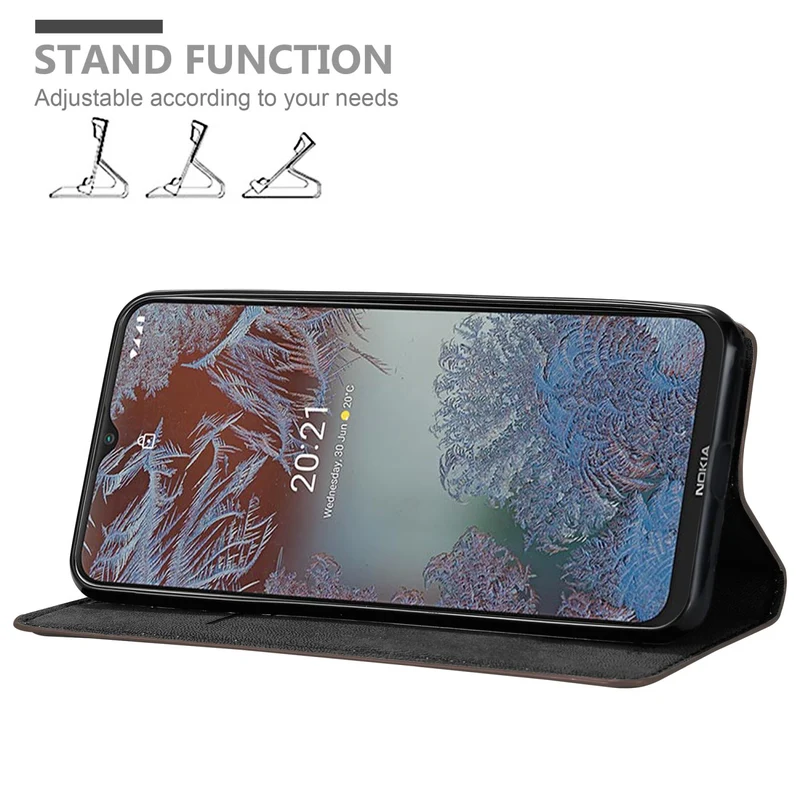 Cadorabo Hülle kompatibel mit Nokia G10 / G20 Schutzhülle mit Magnetverschluss, Standfunktion und Kartenfach