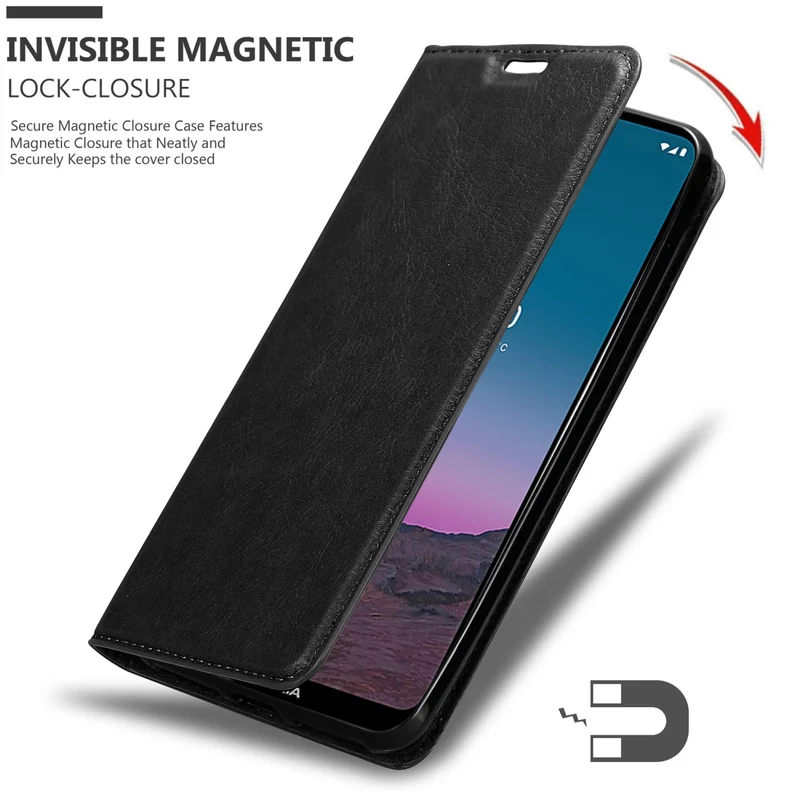 Cadorabo Hülle kompatibel mit Nokia 5,4 Schutzhülle mit Magnetverschluss, Standfunktion und Kartenfach