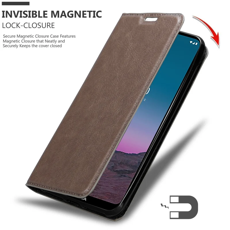Cadorabo Hülle kompatibel mit Nokia 5,4 Schutzhülle mit Magnetverschluss, Standfunktion und Kartenfach