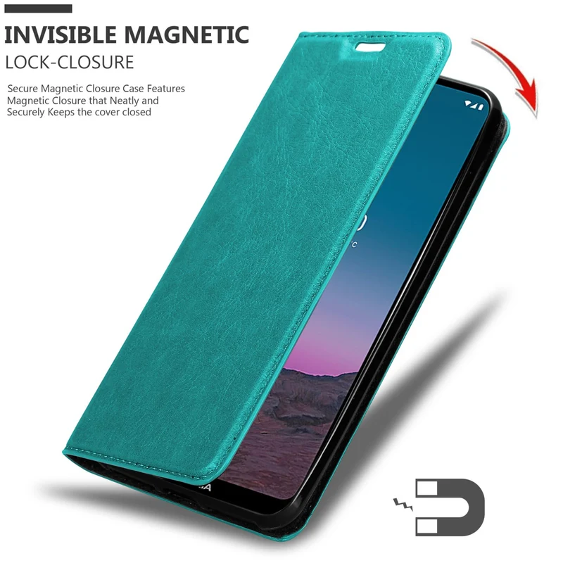 Cadorabo Hülle kompatibel mit Nokia 5,4 Schutzhülle mit Magnetverschluss, Standfunktion und Kartenfach