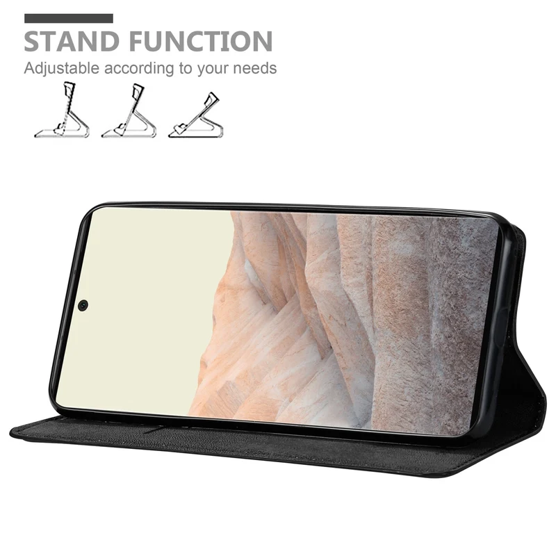 Cadorabo Hülle kompatibel mit Google PIXEL 6 PRO Schutzhülle mit Magnetverschluss, Standfunktion und Kartenfach