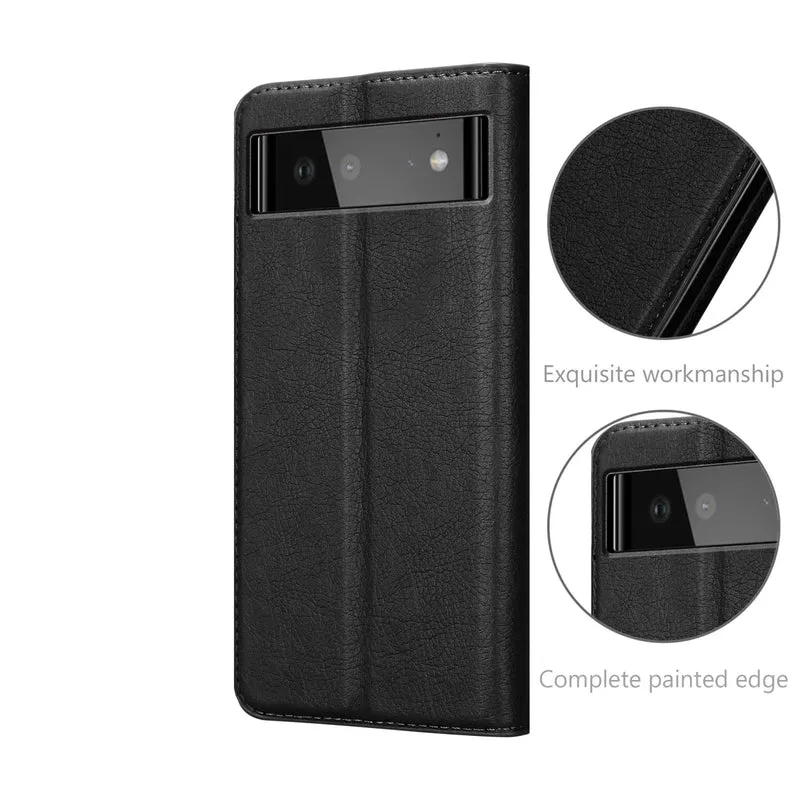 Cadorabo Hülle kompatibel mit Google PIXEL 6 Schutzhülle mit Magnetverschluss, Standfunktion und Kartenfach