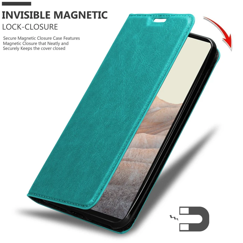 Cadorabo Hülle kompatibel mit Google PIXEL 6 Schutzhülle mit Magnetverschluss, Standfunktion und Kartenfach
