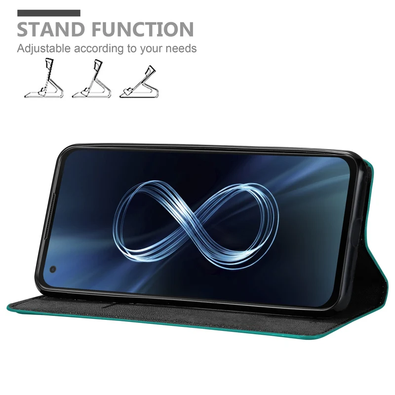 Cadorabo Hülle kompatibel mit Asus ZenFone 8 Schutzhülle mit Magnetverschluss, Standfunktion und Kartenfach