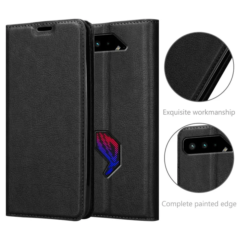 Cadorabo Hülle kompatibel mit Asus ROG Phone 5 Schutzhülle mit Magnetverschluss, Standfunktion und Kartenfach