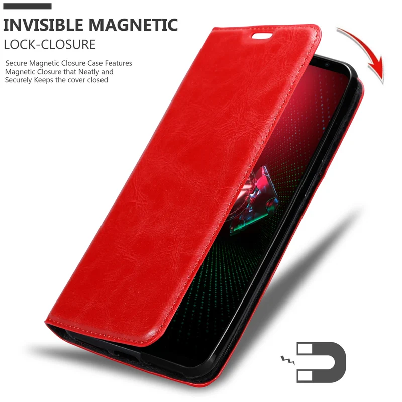 Cadorabo Hülle kompatibel mit Asus ROG Phone 5 Schutzhülle mit Magnetverschluss, Standfunktion und Kartenfach