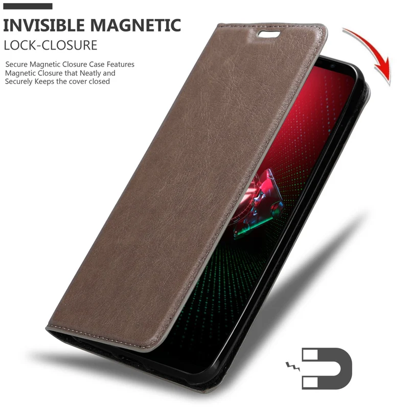Cadorabo Hülle kompatibel mit Asus ROG Phone 5 Schutzhülle mit Magnetverschluss, Standfunktion und Kartenfach