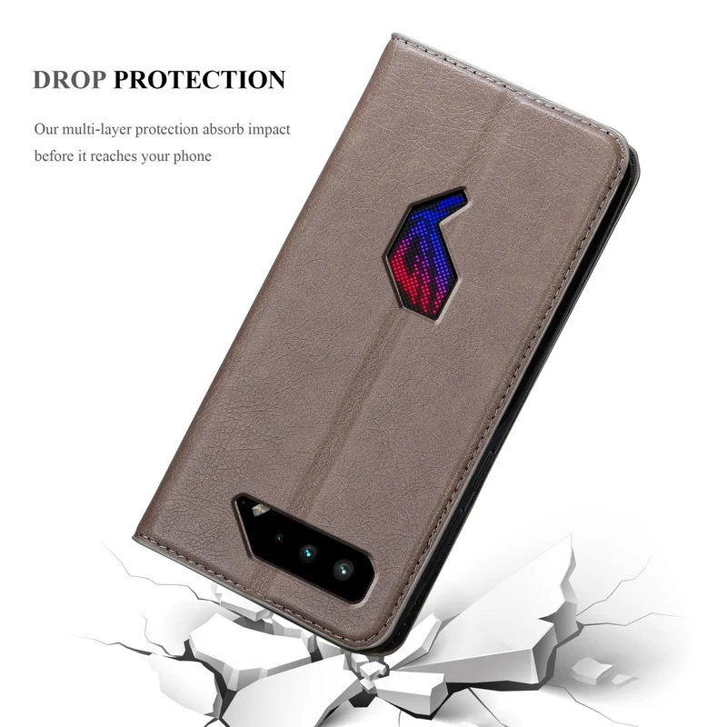 Cadorabo Hülle kompatibel mit Asus ROG Phone 5 Schutzhülle mit Magnetverschluss, Standfunktion und Kartenfach