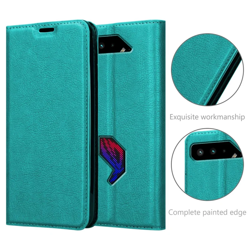 Cadorabo Hülle kompatibel mit Asus ROG Phone 5 Schutzhülle mit Magnetverschluss, Standfunktion und Kartenfach