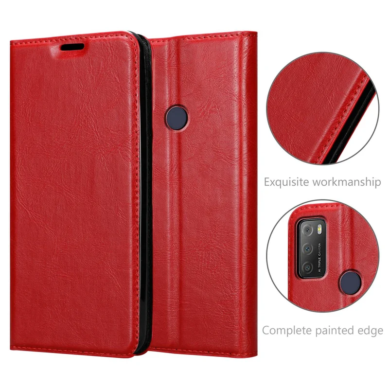 Cadorabo Hülle kompatibel mit Alcatel 1S 2021 / 3L 2021 Schutzhülle mit Magnetverschluss, Standfunktion und Kartenfach