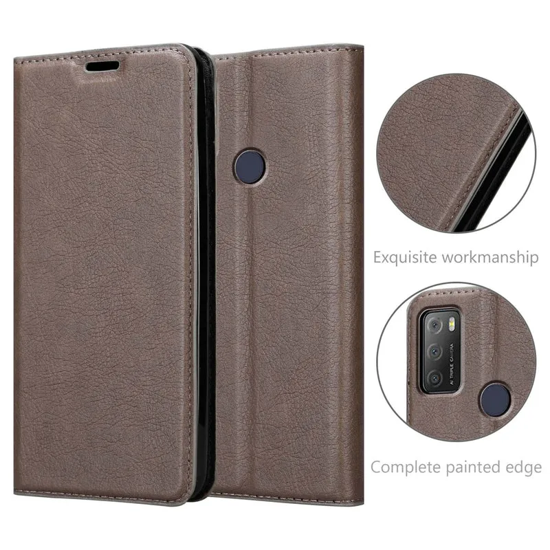 Cadorabo Hülle kompatibel mit Alcatel 1S 2021 / 3L 2021 Schutzhülle mit Magnetverschluss, Standfunktion und Kartenfach