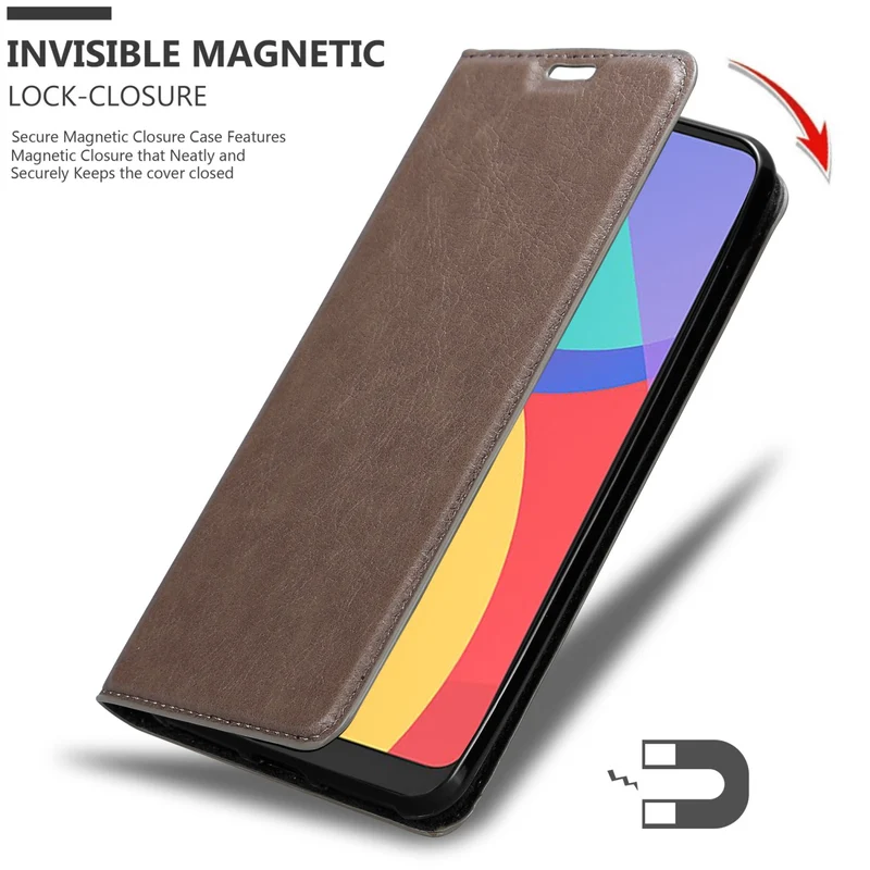 Cadorabo Hülle kompatibel mit Alcatel 1S 2021 / 3L 2021 Schutzhülle mit Magnetverschluss, Standfunktion und Kartenfach