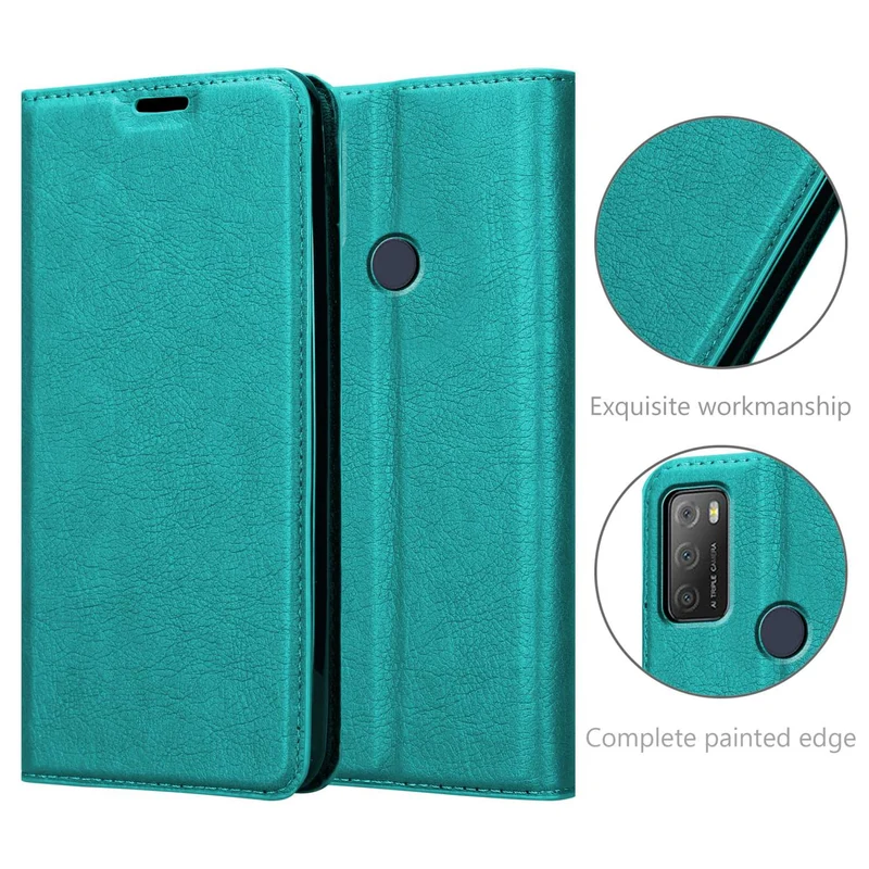 Cadorabo Hülle kompatibel mit Alcatel 1S 2021 / 3L 2021 Schutzhülle mit Magnetverschluss, Standfunktion und Kartenfach