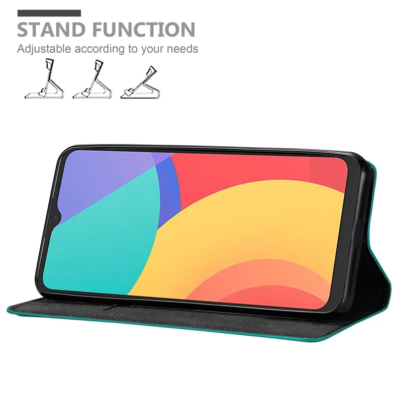 Cadorabo Hülle kompatibel mit Alcatel 1S 2021 / 3L 2021 Schutzhülle mit Magnetverschluss, Standfunktion und Kartenfach