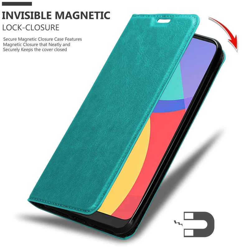Cadorabo Hülle kompatibel mit Alcatel 1S 2021 / 3L 2021 Schutzhülle mit Magnetverschluss, Standfunktion und Kartenfach