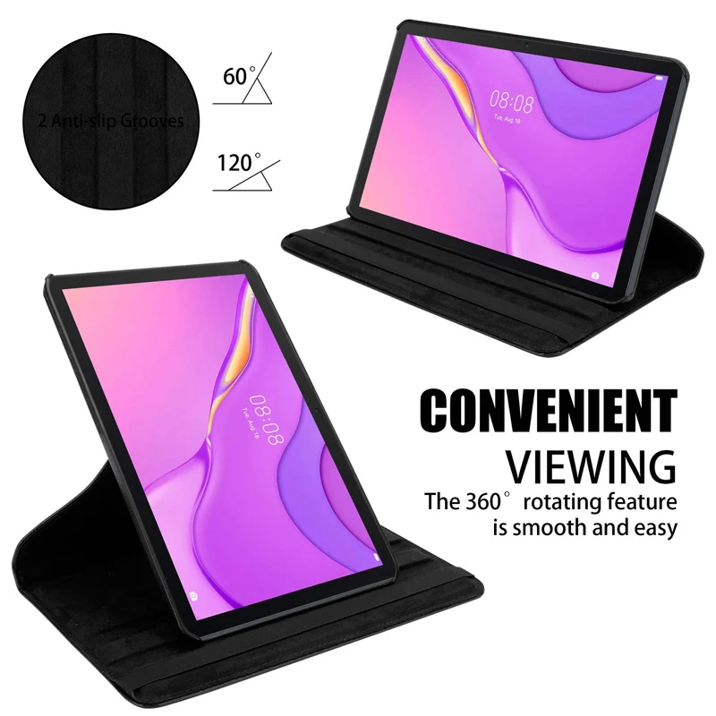 Cadorabo Tablet Hülle kompatibel mit Huawei MatePad T 10 (9.7 Zoll) / T 10s (10.1 Zoll) Schutzhülle OHNE Auto Wake Up, mit Standfunktion und Gummiband Verschluss