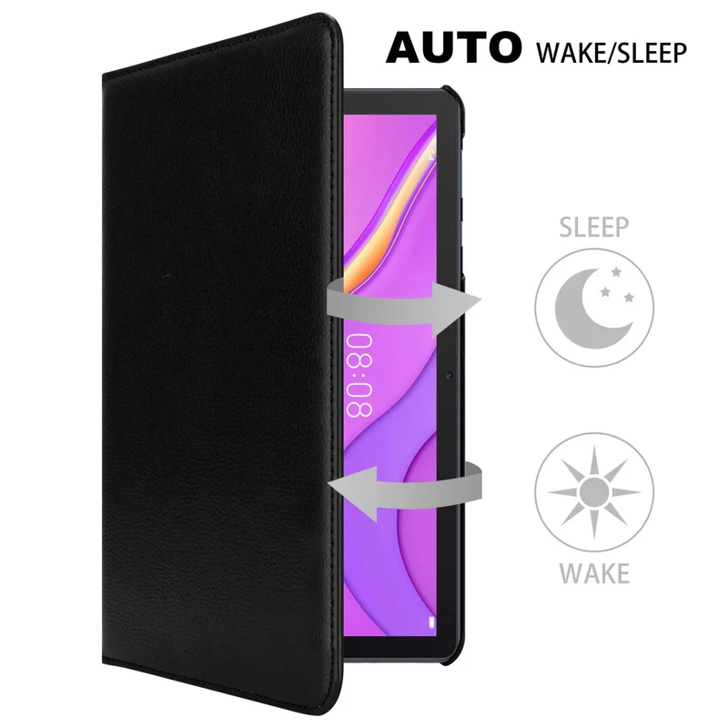 Cadorabo Tablet Hülle kompatibel mit Huawei MatePad T 10 (9.7 Zoll) / T 10s (10.1 Zoll) Schutzhülle OHNE Auto Wake Up, mit Standfunktion und Gummiband Verschluss