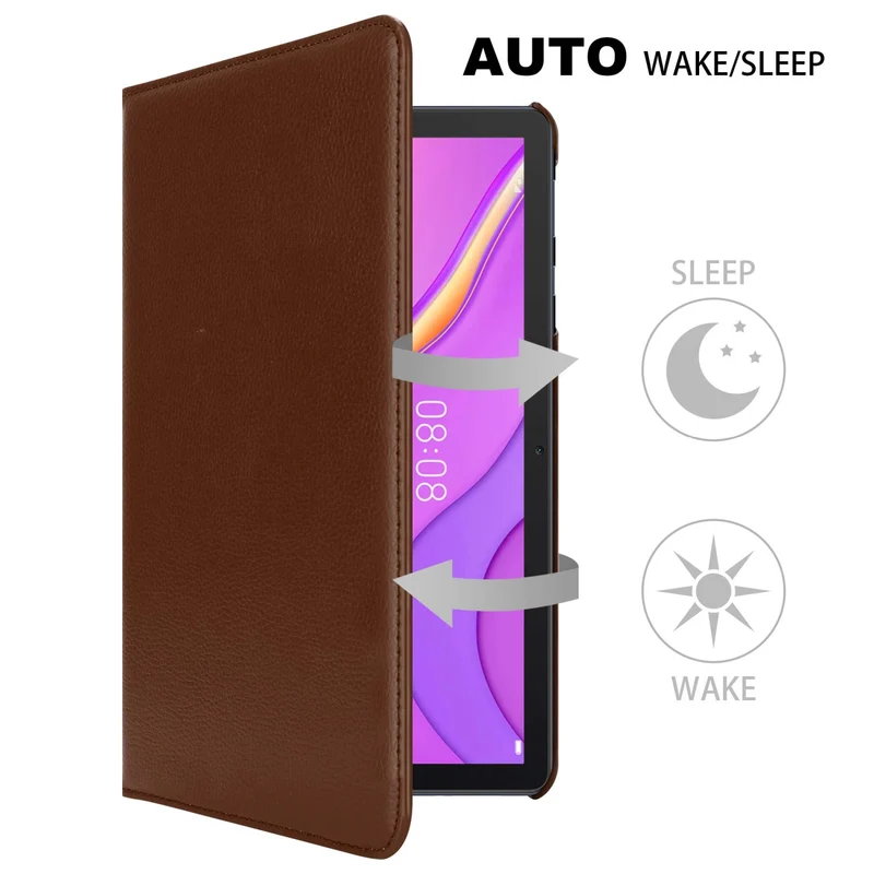 Cadorabo Tablet Hülle kompatibel mit Huawei MatePad T 10 (9.7 Zoll) / T 10s (10.1 Zoll) Schutzhülle OHNE Auto Wake Up, mit Standfunktion und Gummiband Verschluss