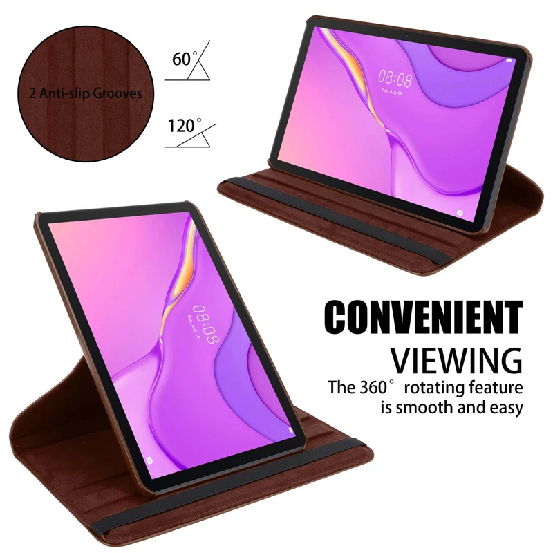 Cadorabo Tablet Hülle kompatibel mit Huawei MatePad T 10 (9.7 Zoll) / T 10s (10.1 Zoll) Schutzhülle OHNE Auto Wake Up, mit Standfunktion und Gummiband Verschluss