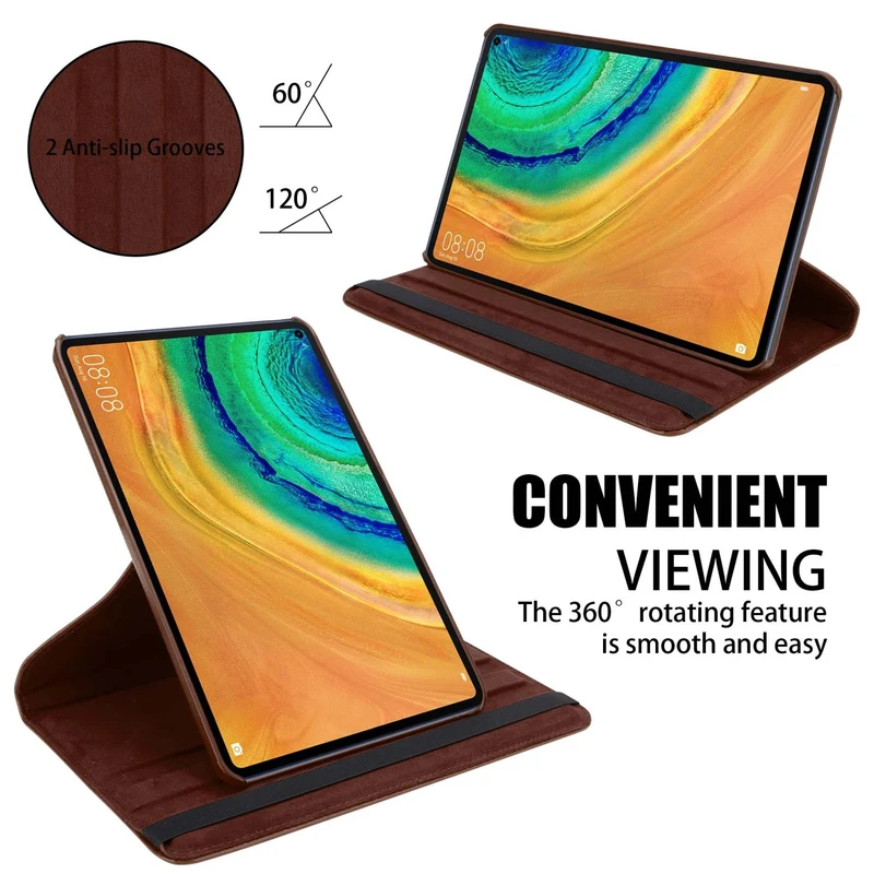 Cadorabo Tablet Hülle kompatibel mit Huawei MatePad PRO (10.8 Zoll) Schutzhülle OHNE Auto Wake Up, mit Standfunktion und Gummiband Verschluss